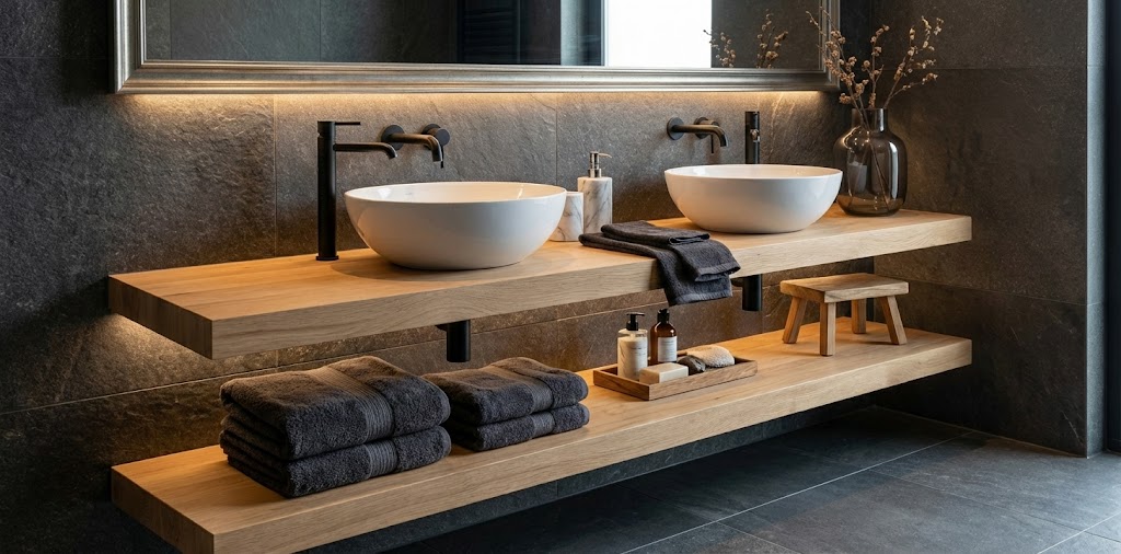 Houten Wastafelbladen op Maat - Teakea Houten Wastafelbladen op Maat - Teakea