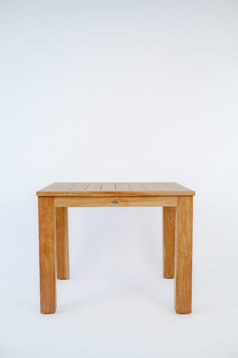 Teakea Teakhouten Tuinset Ibiza met 4 stapelbare stoelen en vierkante tafel – buitenmeubels van duurzaam teak - view 3