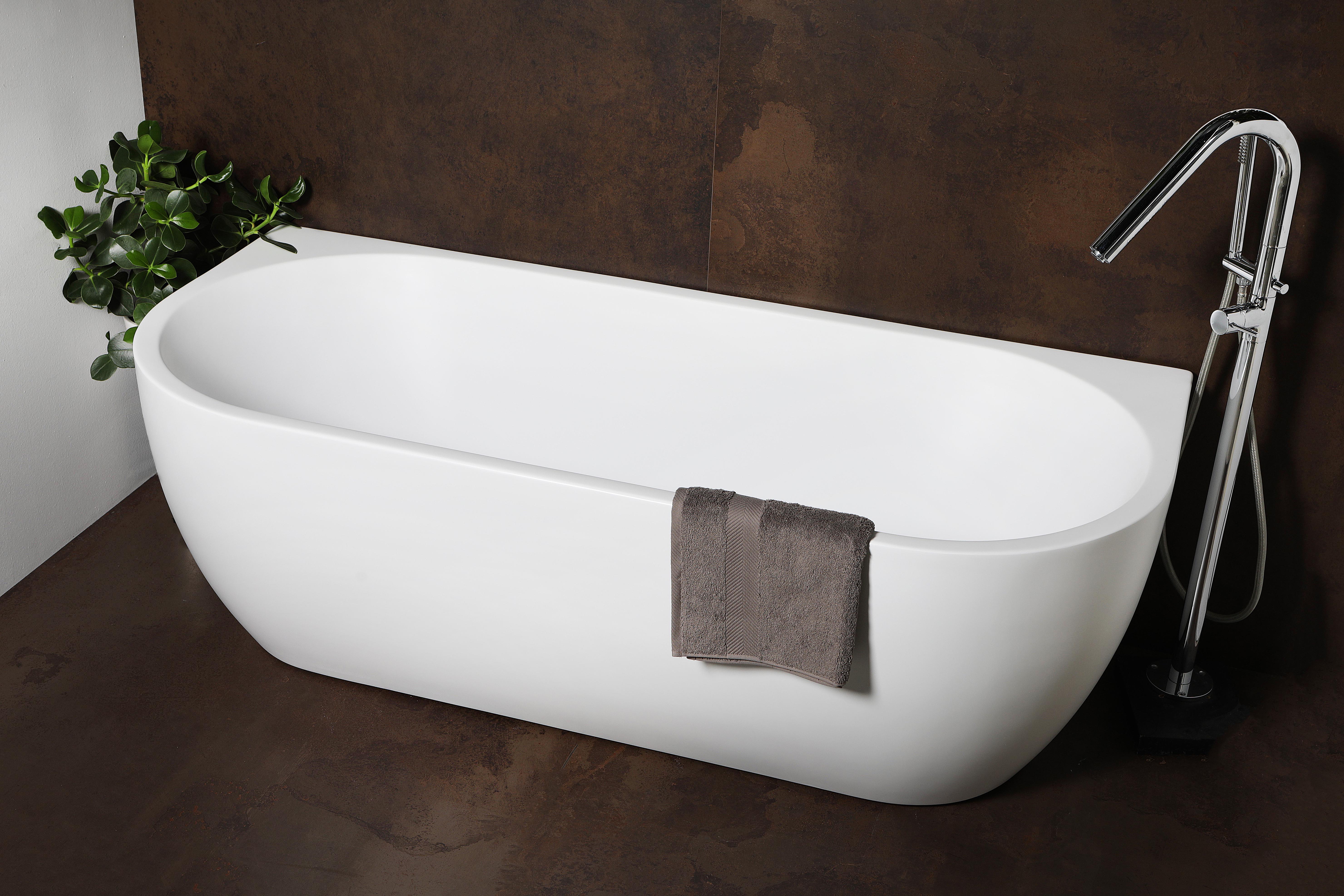 Regn back to wall bad half rond 180x80cm - alternate view Regn back to wall bad half rond 180x80cm - alternate view