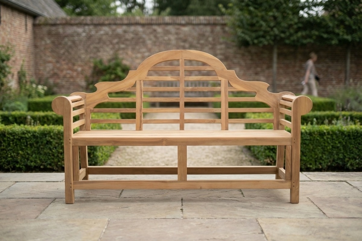 Marlboro teakhouten tuinbank van massief teak, drie-persoons bank met een breedte van 160 cm - view 3