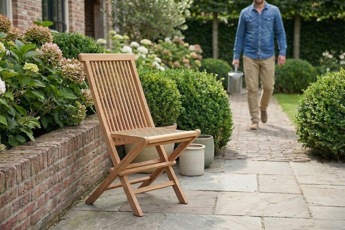 Teak Houten Klapstoel vouwbare tuinstoel Tenerif | 47x38x89 - view 4