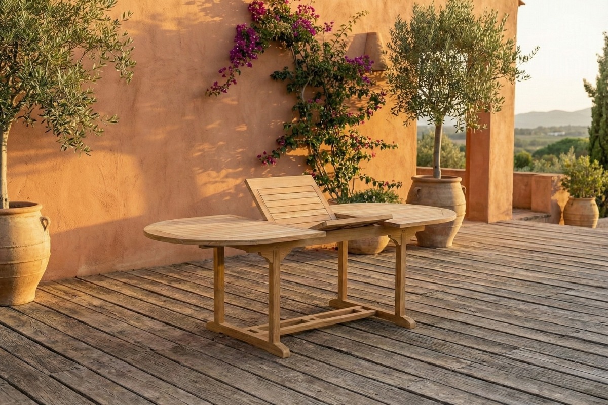 Teakhouten tuintafel uitschuifbaar 180 naar 240 cm  - view 4