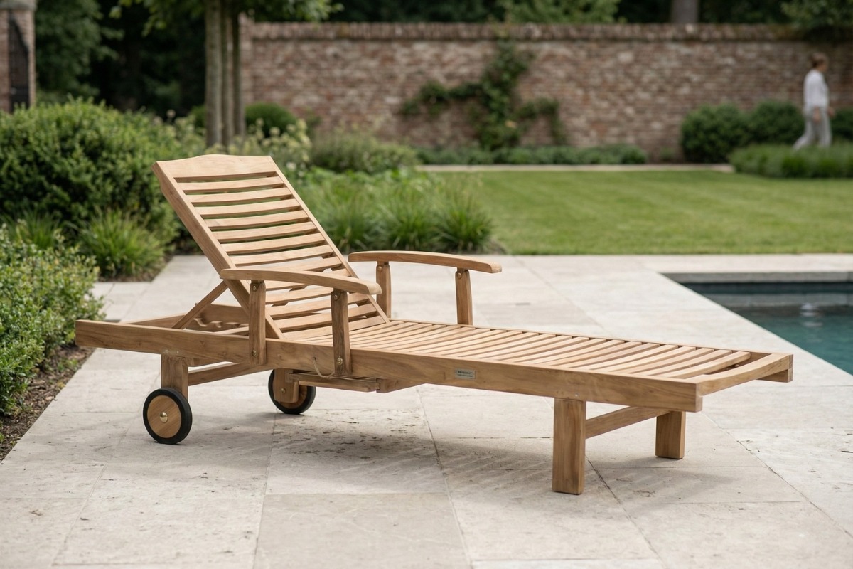 Teakhouten Sunlpunger Ligbed - alternate view