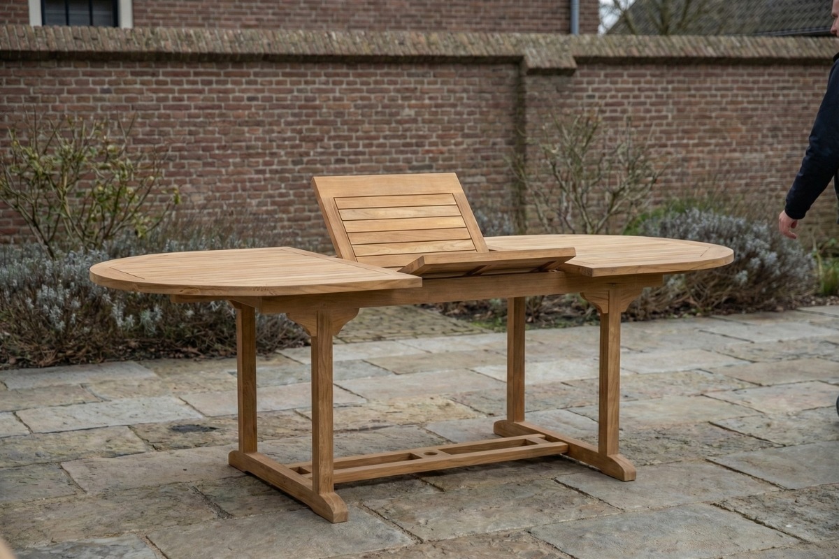 Teakhouten tuintafel uitschuifbaar 180 naar 240 cm  - view 3