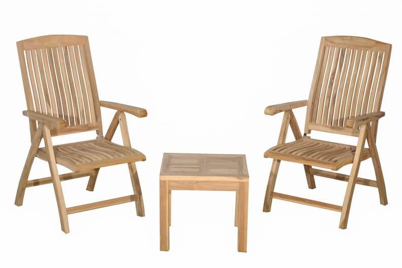Teak Tuinset | 2 Linda Stoelen | 1 Vierkant Tuintafel - alternate view