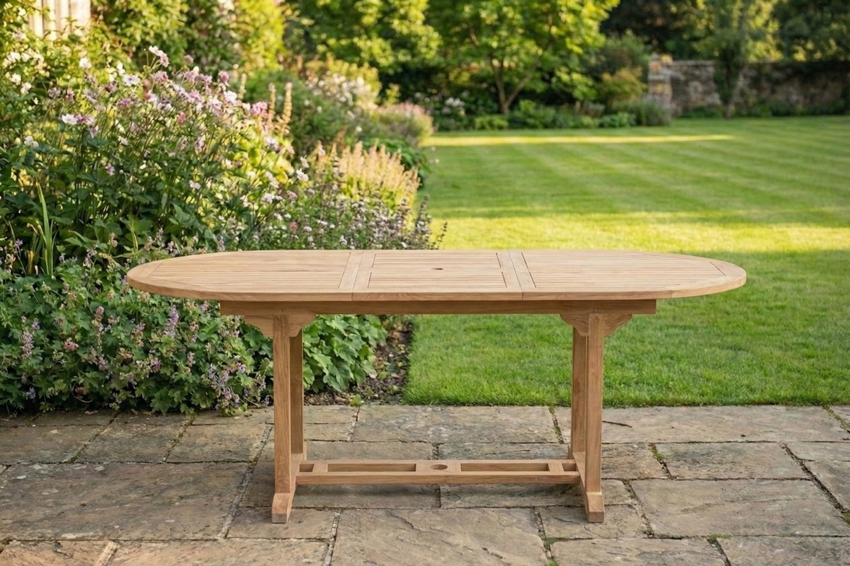 Teakhouten tuintafel uitschuifbaar 180 naar 240 cm  - alternate view