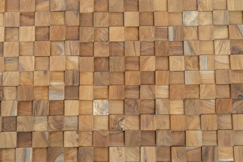 Teak plakhout | Blocks Naturel | 30x30x2 - DEV-WC-BN - alternate view
