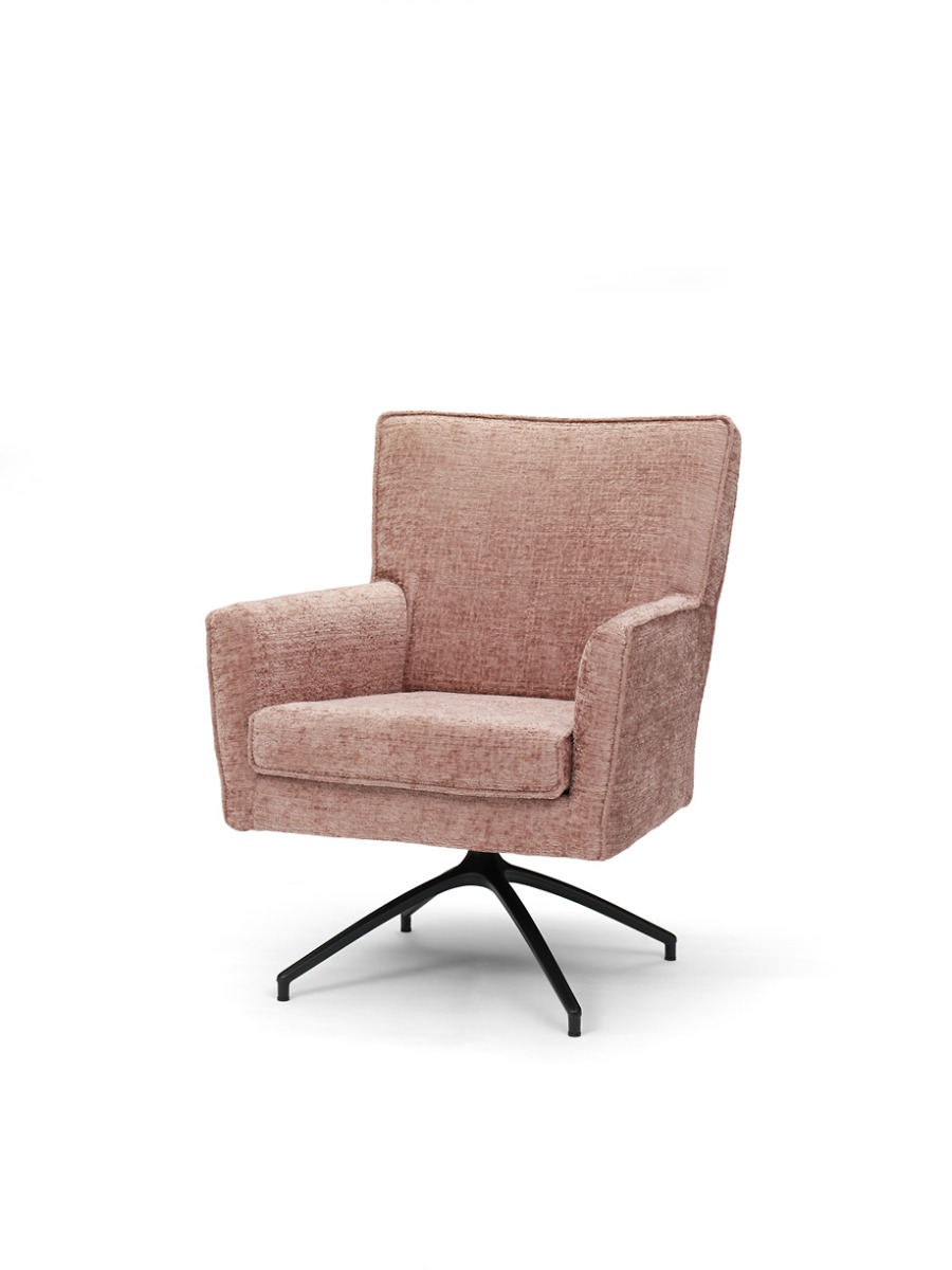 Teakea Achill fauteuil met draaipoot of vaste poot, moderne designfauteuil in stof of leder – stijlvol en comfortabel - alternate view