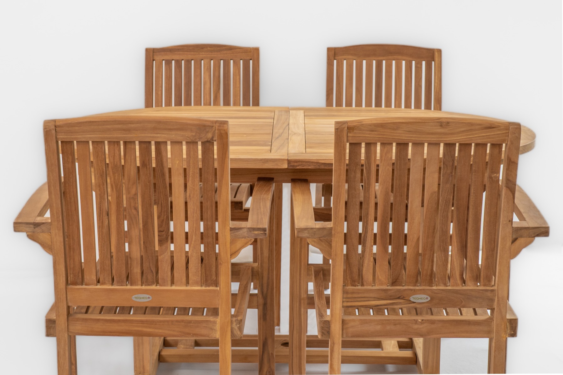 Stapelbare Teakhouten Tuinstoelen Ibiza | Set van 4 Stuks - view 3