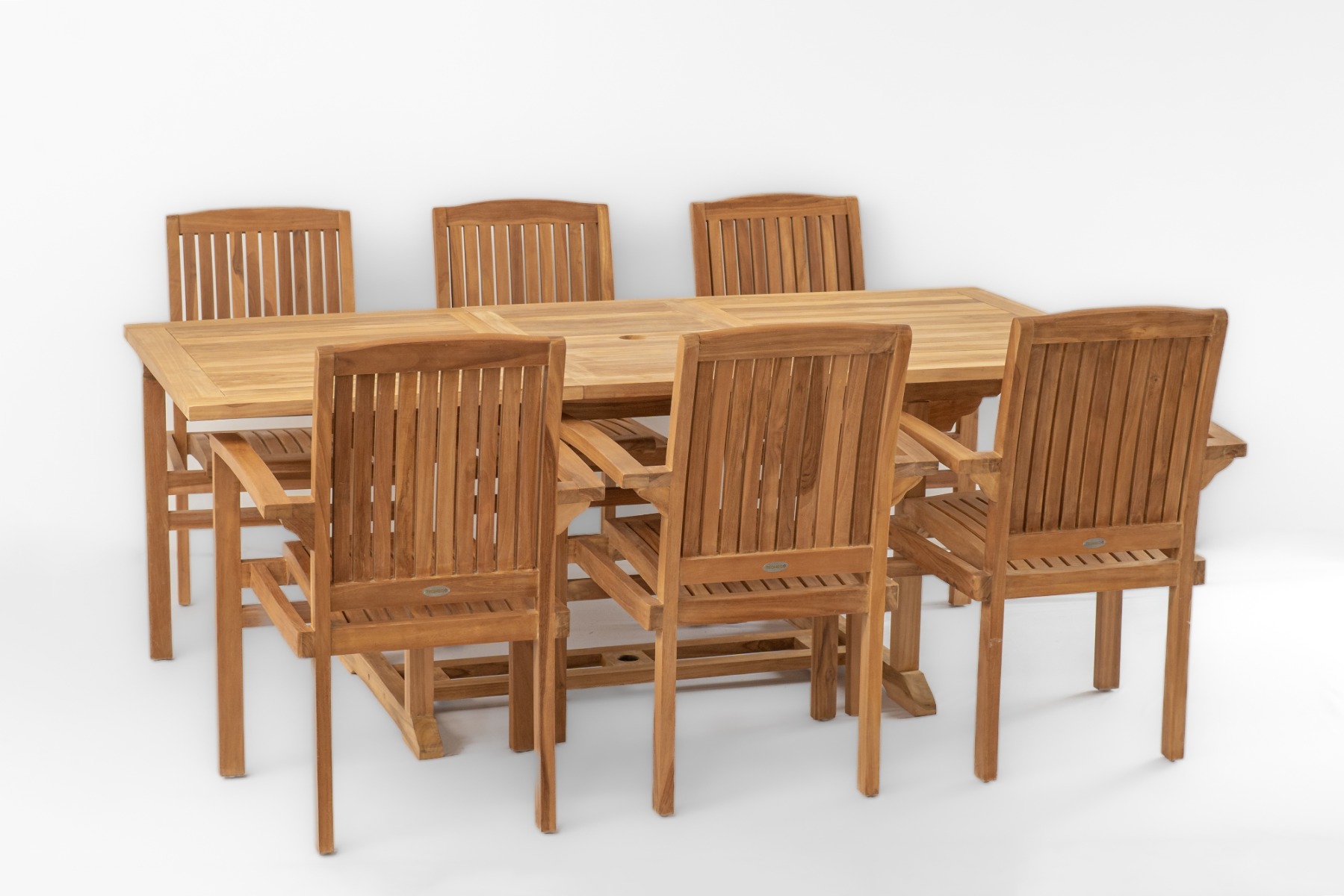 Teakhouten Uitschuifbare Tuintafel | Rechthoekig | 150-200x100x75 - ST006 - view 3