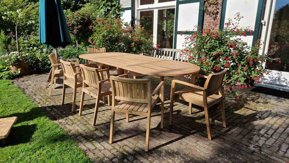 Teakhouten stapelbare Tuinstoelen Amaris | Teakea.nl - alternate view