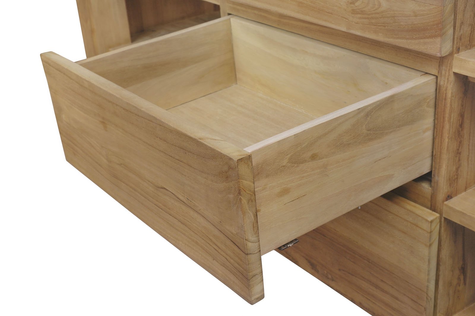 Teak Badkamermeubel Strak van 150cm. Massief teakhout, 3 lades en 6 vakken voor de ultieme wellness-look. Teakea Teak badmeubel sfeerfoto - view 4