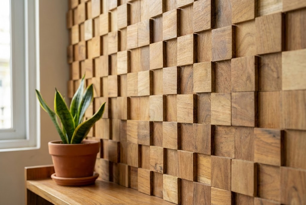 Block Naturel Teak wandpaneel 3 d  - view 3