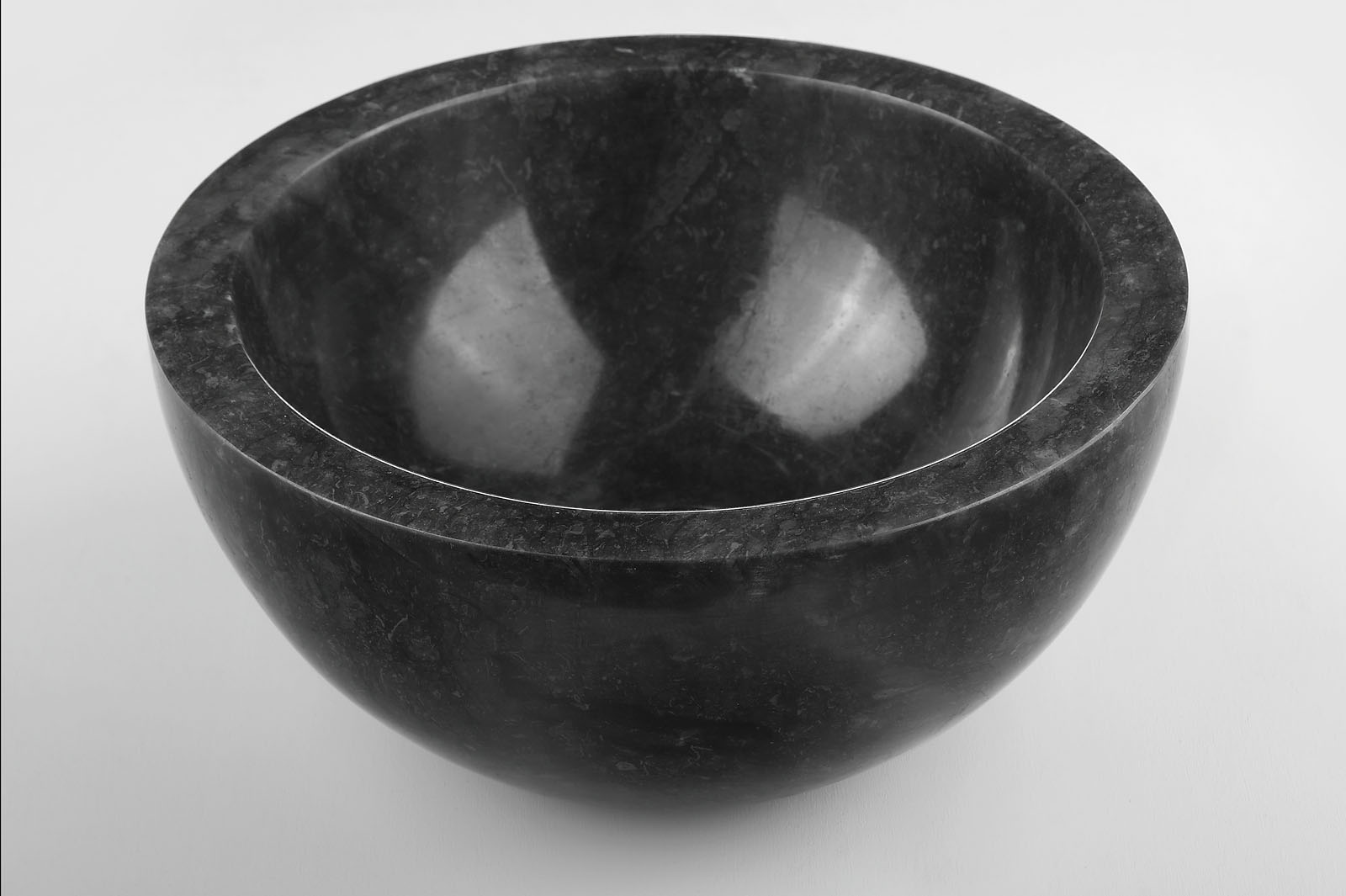 Nero Mini fontein waskom van zwart marmer, ronde waskom met formaat 25x12 cm - alternate view