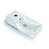 Keramische fontein LUCE1602T 40×22×12 cm glans wit met kraangat links