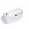 Keramische fontein LUCE1606T 40×21,5×12 cm in glans wit/mat wit/zwart met kraangat links