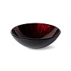 Luca Vetro LUVE105 glazen opzetwastafel Ø42 cm in Magma/Black – luxe ronde waskom van gehard glas