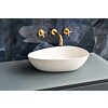 Luca Opzetwastafel LUVA1310 ovaal 50×33 cm Mineral Stone – strak design opbouwkom