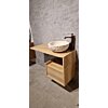 Eiken boomstam badmeubel massief hout