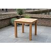 Teakhouten tuintafel voor twee personen van massief teak, vierkante tafel van 70x70 cm met robuuste poten
