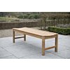 Slater teakhouten tennisbank van massief teak, extra lange tafelbank met formaat 220x46x45 cm