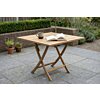 Teakhouten klaptafel van massief teak, vouwbare tuintafel met formaat 120x120x75 cm