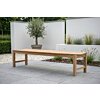 Slater teak tennisbank gebruikt als tafelbank in tuin of bij een tuintafel