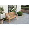 Balmoral teakhouten tuinbank van massief teak, compacte zitbank met een breedte van 120 cm