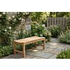 Slater teakhouten tennisbank van massief teak, compacte tafelbank met formaat 120x46x45 cm