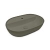 Blinq Couleur opzetwastafel 57x38x15cm ovaal met kraangat - As