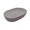 Blinq Couleur opzetwastafel 57x38x15cm ovaal - Cement