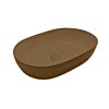 Blinq Couleur opzetwastafel 57x38x15cm ovaal - Tabak