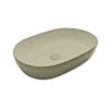 Blinq Couleur opzetwastafel 57x38x15cm ovaal - Zand