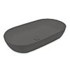 Blinq Couleur opzetwastafel 75x38x15cm ovaal - Antraciet