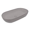 Blinq Couleur opzetwastafel 75x38x15cm ovaal - Cement