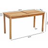 Teakhouten Tuintafel Bistro 140x60 cm – Massief FSC Teak Teakhouten Tuintafel Bistro 140x60 cm – Massief FSC Teak