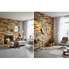 Bohemian plakhout wandpanelen 3D houtstrips