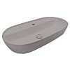Blinq Couleur opzetwastafel 75x38x15cm ovaal met kraangat - Cement