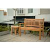 Teakea Teakhouten Tuinset met 2-zits Beaufort tuinbank (120 cm breed) en ronde salontafel Ø50 cm – compact FSC teak buitenmeubel
