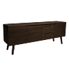 Aura dressoir 210 cm massief acaciahout met lades en deuren, modern interieur meubelstuk.