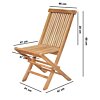 Tenerif Teak Klapstoel – Inklapbare Tuinstoel – Volledig Gemonteerd – FSC® Massief Teakhout