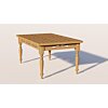 Batavia salontafel van massief teakhout 100x50 cm – klassiek tuinmeubel met sierpoten