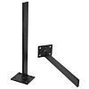 Set Zwarte Muurbeugels | 40 diep | 120 kg per beugel - zw-mb-40