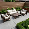 Loungeset Norg — Massief Acacia Vintage Dark Teak | 4-Persoons Tuinset