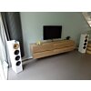 Zwevend TV-Meubel Massief Eiken | Boomstamlook Zwevend TV-Meubel Massief Eiken | Boomstamlook