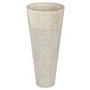 Natuurstenen wastafelzuil | Marmer | Wit-Beige Natuurstenen wastafelzuil | Marmer | Wit-Beige