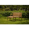 Beaufort parkbank van 150 cm in massief teak met gevormde rugleuning