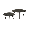 Rolo salotnafel set van twee | Rond | Black Zwart