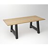 Eiken Tafel 3 cm Tafelblad | A (SHR) Frame Zwart - Teakea.nl