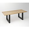 Eiken Tafel 3 cm Tafelblad | U-frame Zwart - Teakea.nl